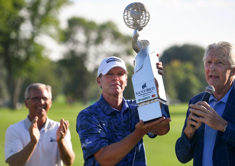 Steve Stricker wins the Sanford International on Sunday, September 18, 2022, at the Minnehaha Country Club in Sioux Falls.