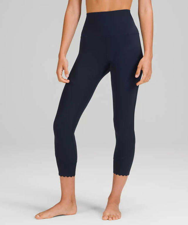 Athleta Blue Salutation High Rise Capri Leggings