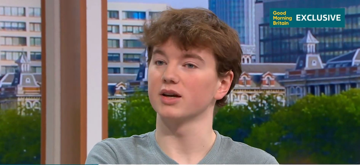 Alex Batty on Good Morning Britain (ITV / GMB)