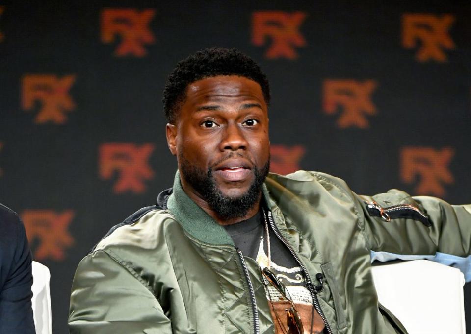 Kevin Hart of ‘Dave’ speaks during the FX segment of the 2020 Winter TCA Tour at The Langham Huntington, Pasadena on January 09, 2020 in Pasadena, California. (Photo by Amy Sussman/Getty Images)