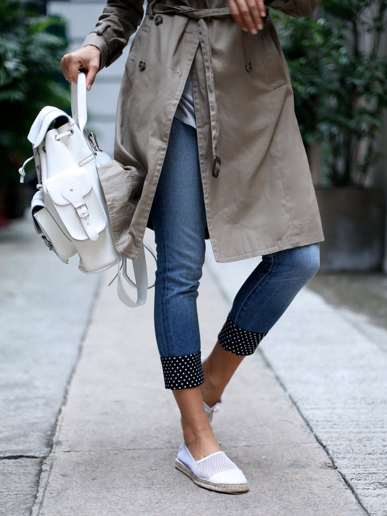 Adding a fabric cuff to your old jeans is so simple yet oh so effective and when you’re bored you can just swap for another pattern! Get the full tutorial here.