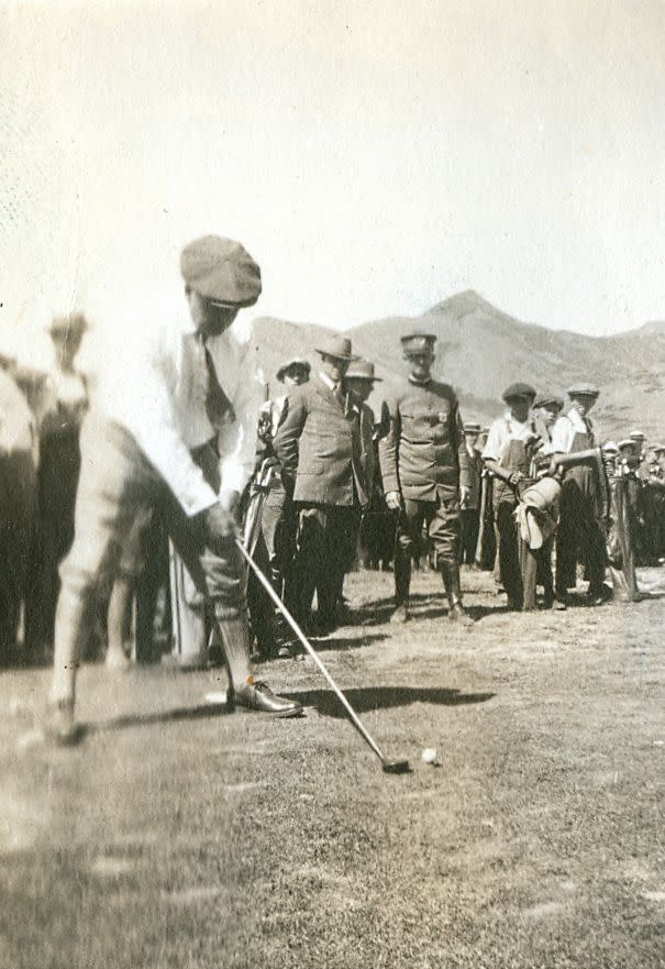 President Warren G. Harding plays a round of golf at the Salt Lake Country Club. | Ron Fox