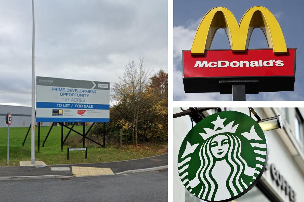 Plans for a McDonalds and a Starbucks off the A4440 have been revealed <i>(Image: Google Maps/PA)</i>
