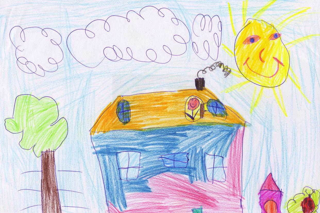 child's drawing home