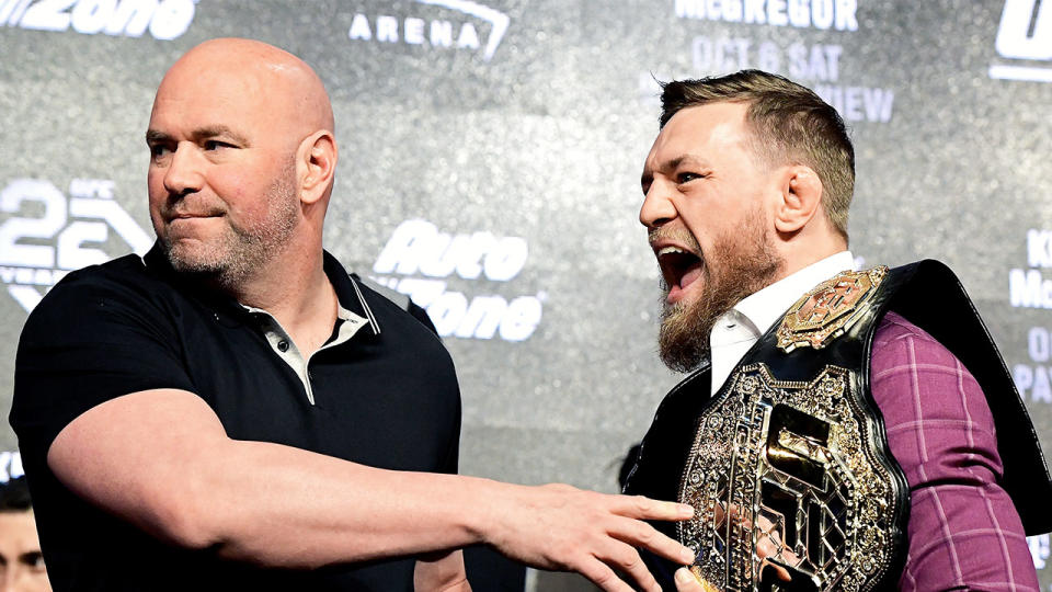 Dana White thinks it is "a bad idea" for Conor McGregor to chase a fight with Jorge Masvidal. (Getty Images)