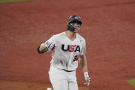United States' Triston Casas rounds the basses after hitting a two run home run during the fourth inning of a baseball game against South Korea at the 2020 Summer Olympics, Saturday, July 31, 2021, in Yokohama, Japan. (AP Photo/Sue Ogrocki)