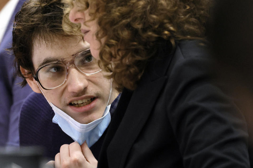 Marjory Stoneman Douglas High School shooter Nikolas Cruz is shown at the defense table during jury selection in the penalty phase of his trial at the Broward County Courthouse in Fort Lauderdale on Wednesday, May 25, 2022. Cruz pleaded guilty in October to 17 counts of first-degree murder and to the wounding of 17 others. The trial will decide whether Cruz is sentenced to death or life in prison without parole.(Amy Beth Bennett/South Florida Sun-Sentinel via AP, Pool)