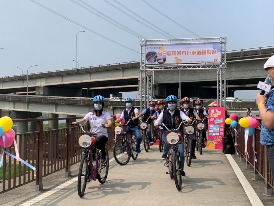 ▲烏日區環河自行車道啓用，串聯既有環河自行車道路網，適合民眾小旅行。(圖／柳榮俊攝2021.10.2)