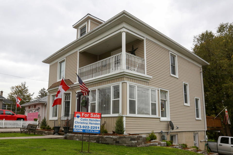 A home is seen for sale in the tourist destination in Picton, Ontario, Canada May 8, 2021. Picture taken May 8, 2021. REUTERS/Lars Hagberg
