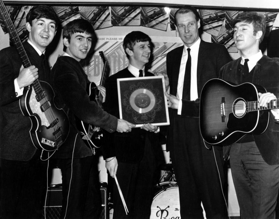 <p>Accomplished music producer George Martin became famous for his work with The Beatles. He died on March 8, 2016 at 90. Photo from Getty Images </p>
