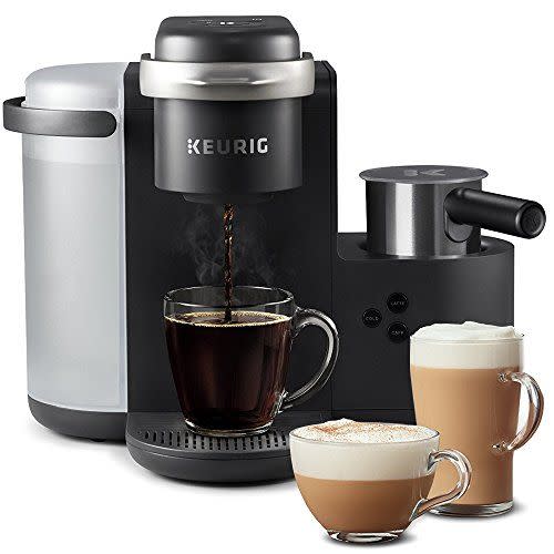 <p><strong>Keurig</strong></p><p>amazon.com</p><p><strong>$169.99</strong></p><p><a href="https://www.amazon.com/dp/B07C1XC3GF?tag=syn-yahoo-20&ascsubtag=%5Bartid%7C10063.g.34775863%5Bsrc%7Cyahoo-us" rel="nofollow noopener" target="_blank" data-ylk="slk:Shop Now;elm:context_link;itc:0;sec:content-canvas" class="link ">Shop Now</a></p><p>Save up some counter space by getting your fam this three-in-one brewing machine. It can serve up coffee, lattes, and even frothy cappuccinos. </p>