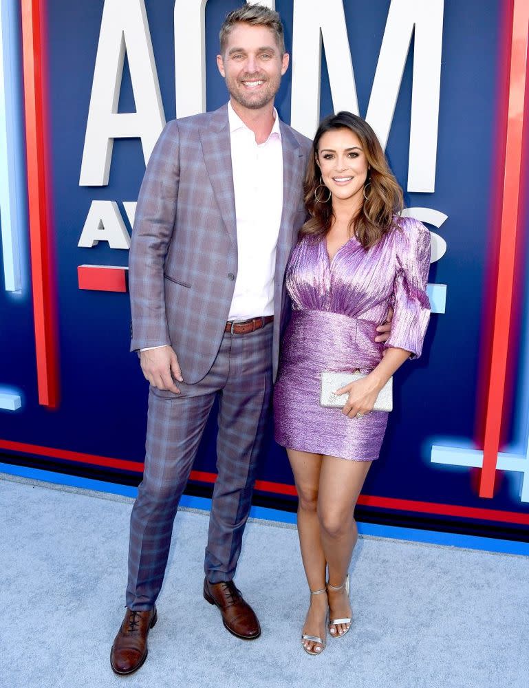 Brett Young and wife Taylor | Frazer Harrison/ACMA2019/Getty