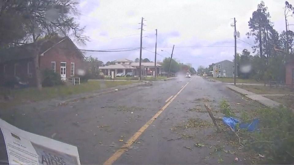 Photos from the ground of severe weather damage from Allendale County, S.C.