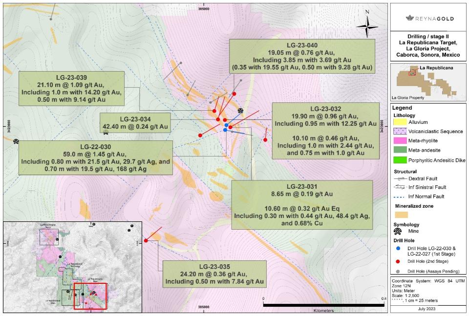 Reyna Gold Corp, Thursday, July 27, 2023, Press release picture
