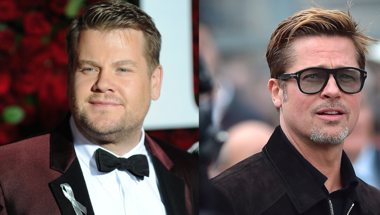 James Corden / Brad Pitt composite