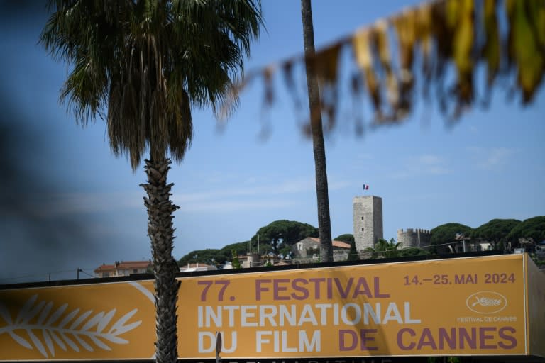 Un cartel del Festival de Cine de Cannes, fotografiado en la ciudad francesa el 13 de mayo de 2024 (Loic Venance)