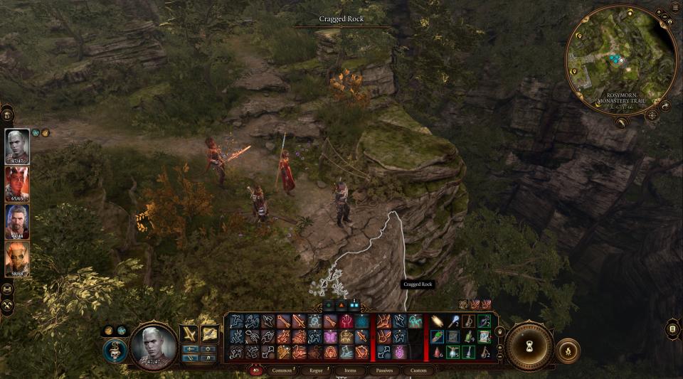 Rock face to climb down and reach Githyanki Creche in Baldur's Gate 3