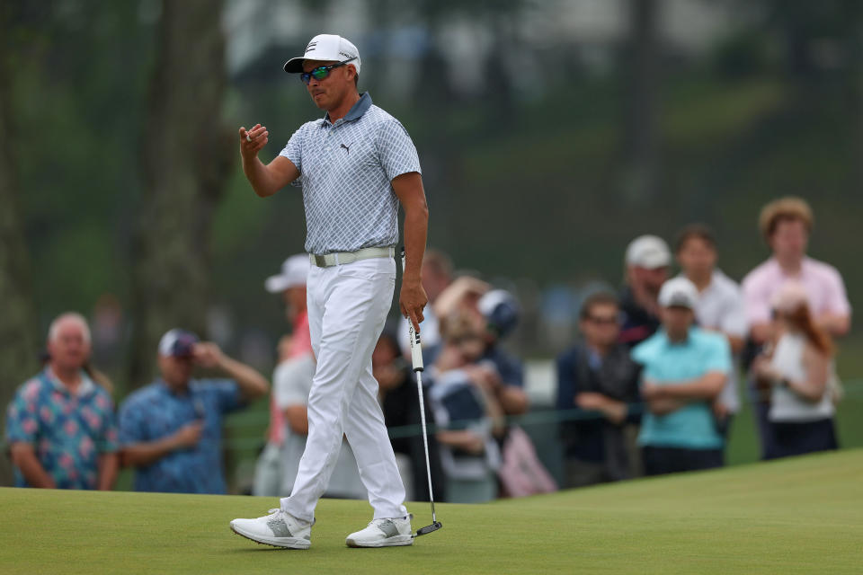 After failing to record a win since 2019, Fowler is in contention for a second straight week. (Rob Carr/Getty Images)