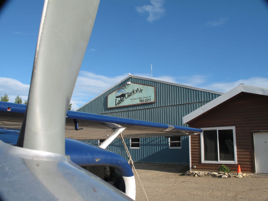 Glen Alsworth's air service hangar in Port Alsworth, AK.