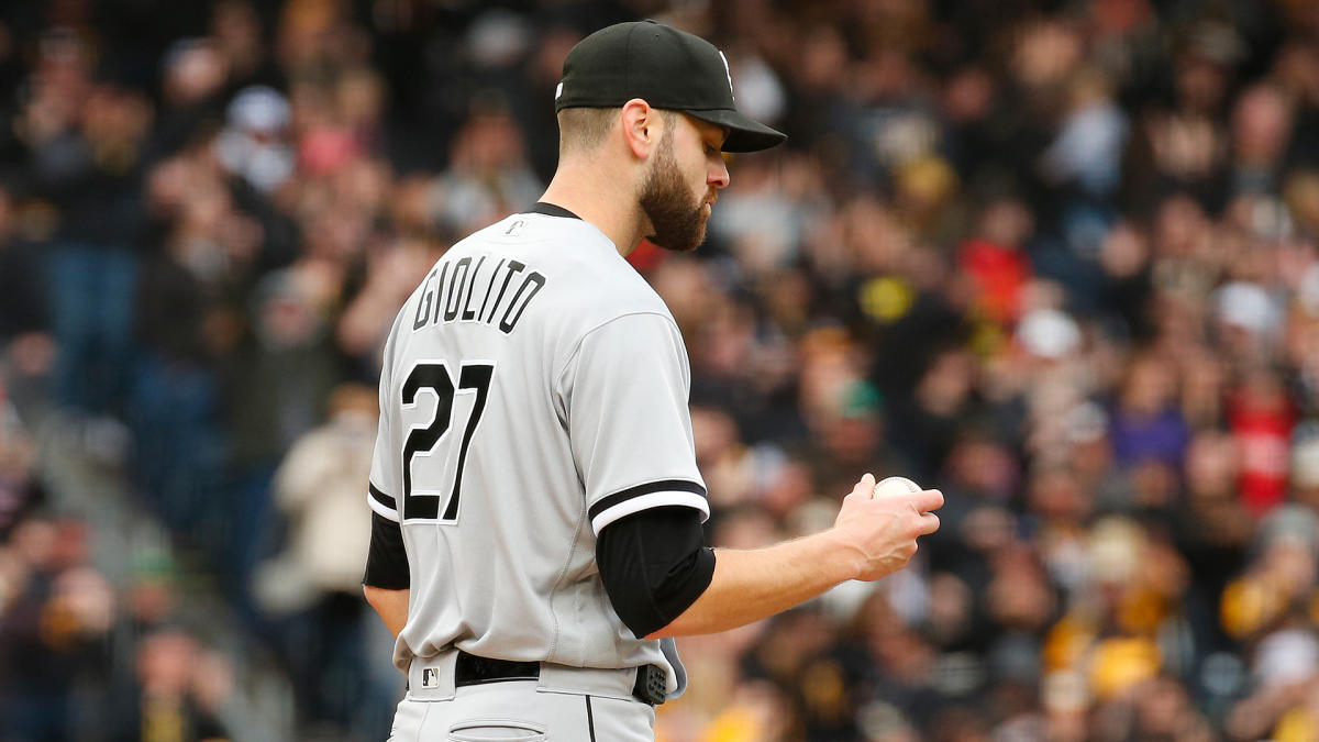 Twins Kyle Farmer Takes Pitch to Face From White Sox Giolito