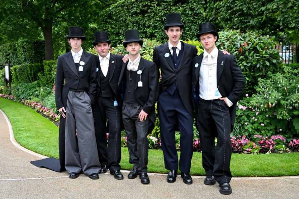 Daniel Millar, Daniel Fletcher, Benedict Cork, Ben Schofield and Harrison Osterfield (Getty Images for Ascot Racecours)