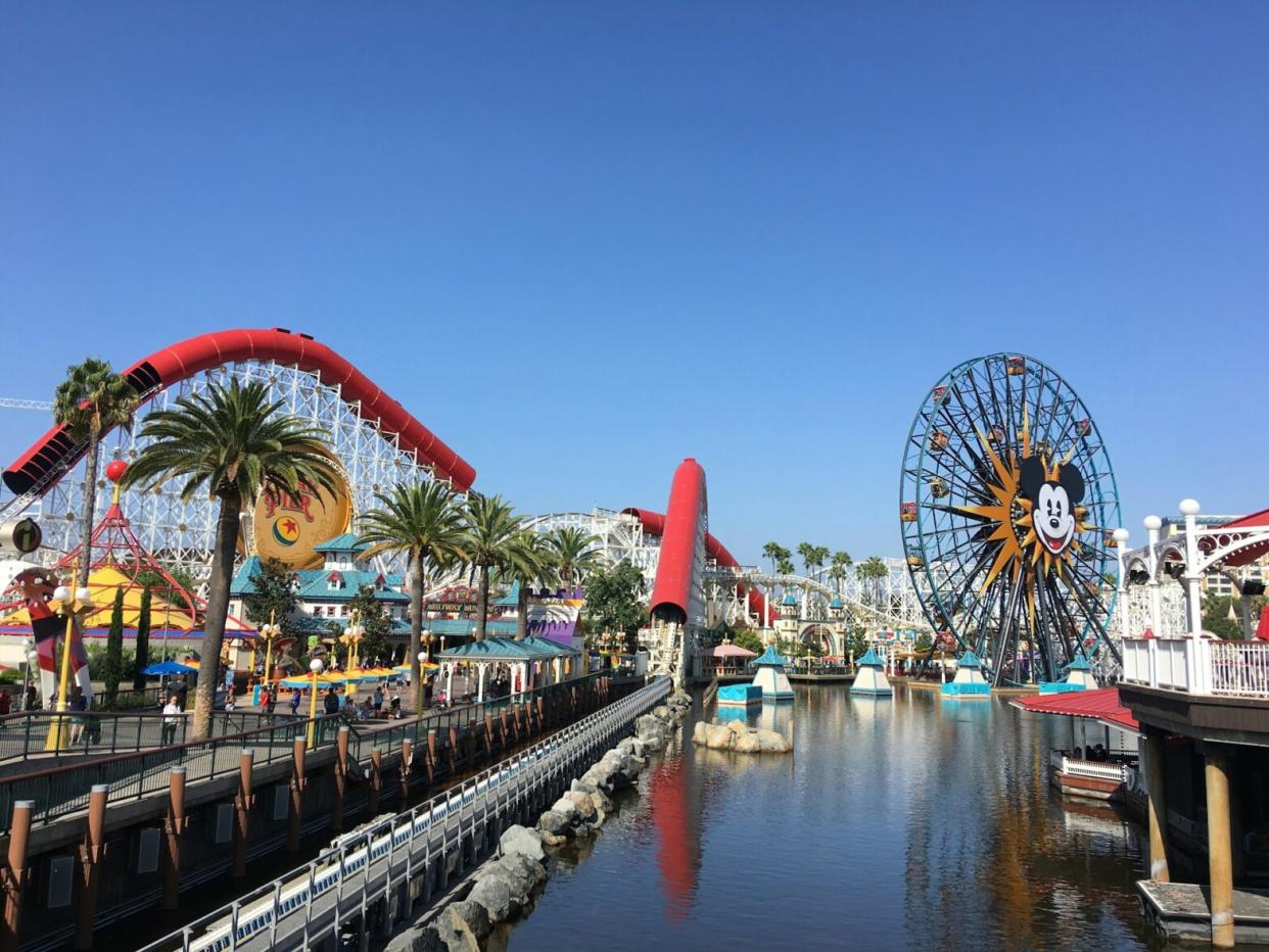 Best Kid Friendly Summer Vacations. Pictured: Disneyland roller-coasters and rides.