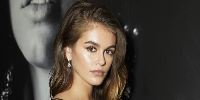 Kaia Gerber Stuns in an All-Black Sheer See-Through Dress and Seamless ...