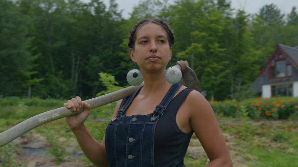 A scene from the film "Farming While Black."