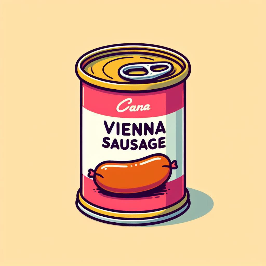 vienna sausage illustration by bing image creator