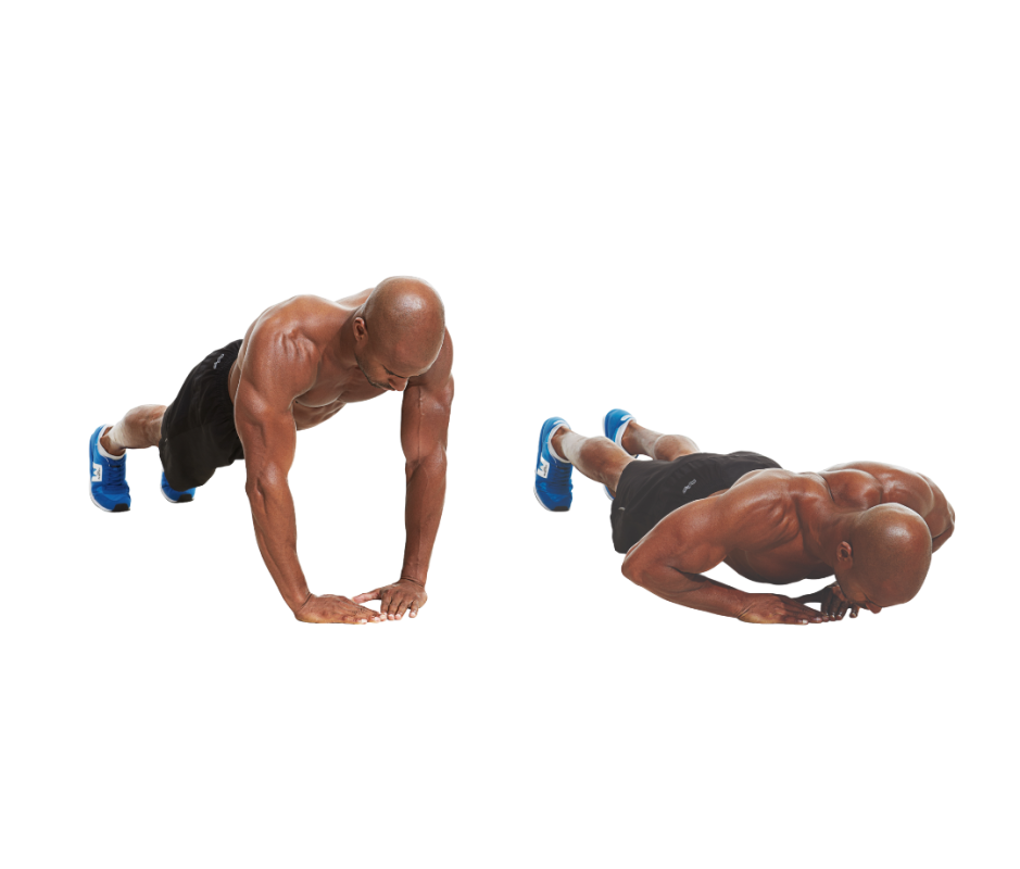 Triangle pushups are a great way to add three-dimensional muscle to your arms, as they hit the triceps more than traditional pushups.<p>Beth Bishoff</p>