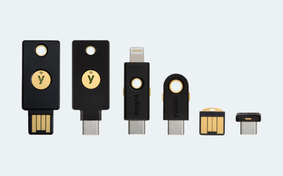 Various types of Yubikey devices made by Yubico - Yubico