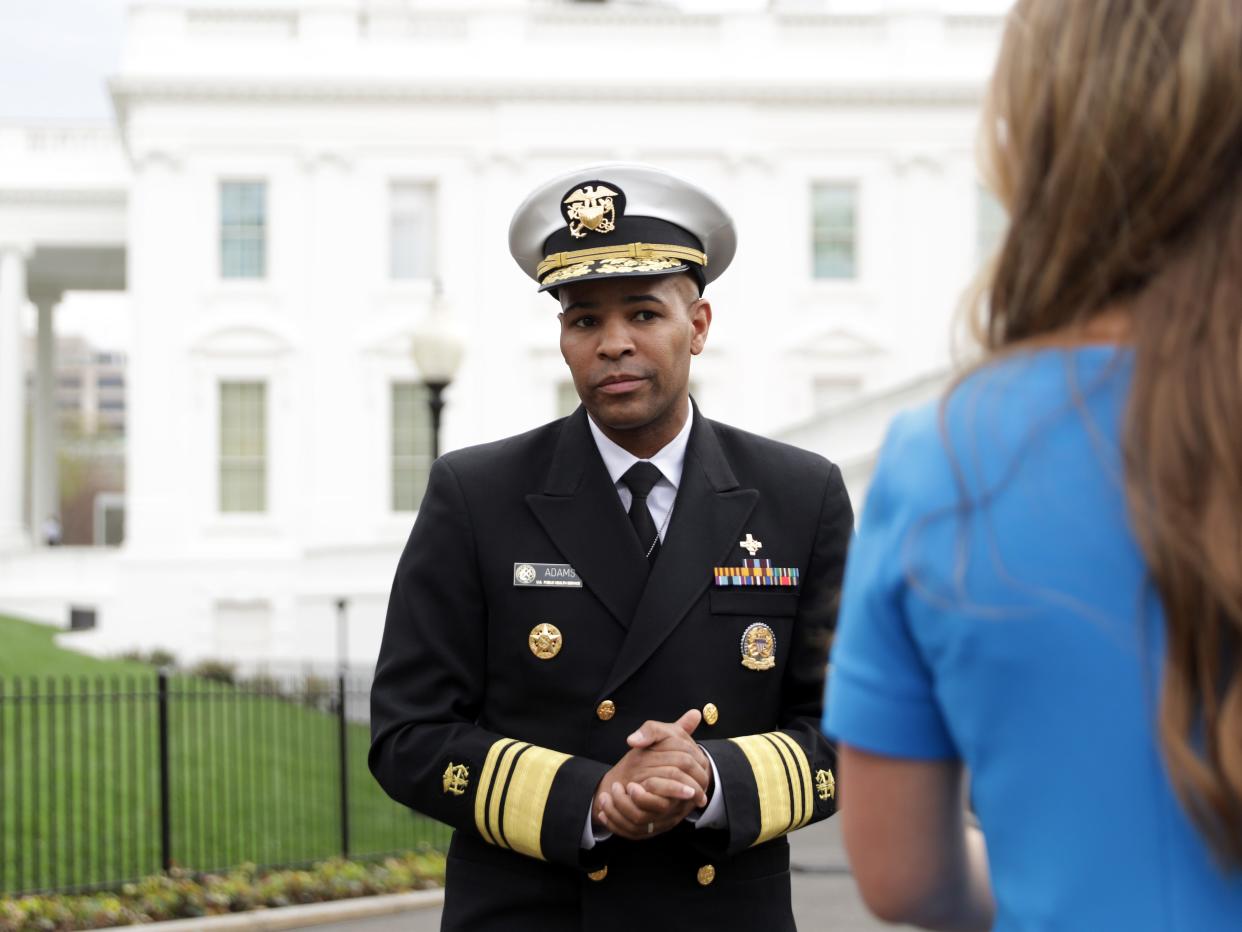 U.S. Surgeon General Jerome Adams arrives at the White House March 20, 2020 in Washington, DC. (Alex Wong:Getty Images)