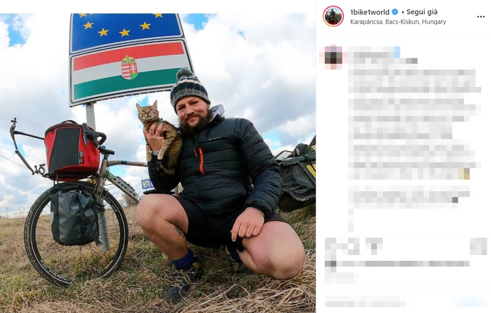 Nala, così Dean ha deciso di chiamare la gattina abbandonata diventata sua compagna di viaggio, ha girato il mondo dentro il cestino della bicicletta. La coppia ha percorso insieme più di 16mila chilometri con Nala che si è avventurata in funivia e si è persino divertita a fare kayak.