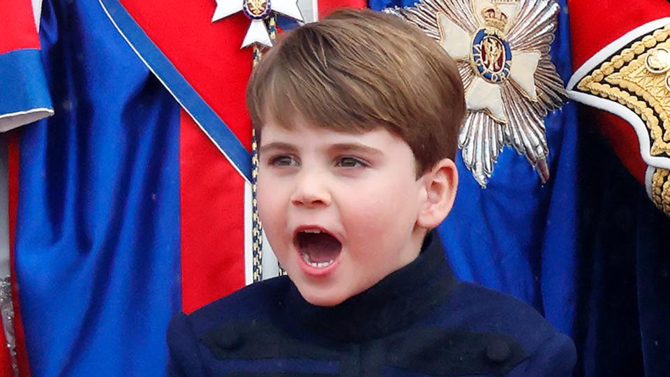 Prince Louis of Wales watches an RAF flypast