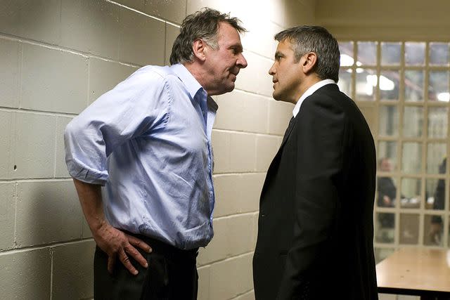 <p>Warner Bros./courtesy Everett Collection</p> Tom Wilkinson and George Clooney in 'Michael Clayton.'