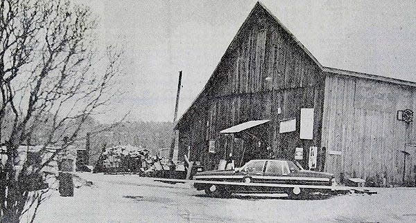 A wooden barn in the Town of Sheboygan is cordoned off on Nov. 30,  1988, after the bodies of Edward and Frances Cizauskas were found inside.