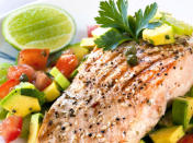 <b>Wild salmon</b> <br>Not only do fish fats keep your heart healthy, but they shrink your waist, too. "Omega-3 fatty acids improve insulin sensitivity—which helps build muscle and decrease belly fat," Grotto explains. And the more muscle you have, the more calories your body burns. Opt for wild salmon; it may contain fewer pollutants. <br><b>Eat more</b> You don't need to do much to enhance salmon's taste, says Sidra Forman, a chef and writer in Washington, D.C. "Simple is best. Season a fillet with salt and pepper, then cook it in a hot pan with 2 tsp oil for 1 to 3 minutes on each side."