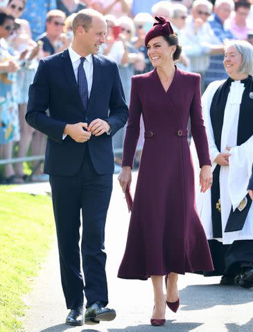 <p>Chris Jackson/Getty Images</p> Prince William and Kate Middleton visit Wales on first anniversary of Queen Elizabeth's death on Sept. 8, 2023