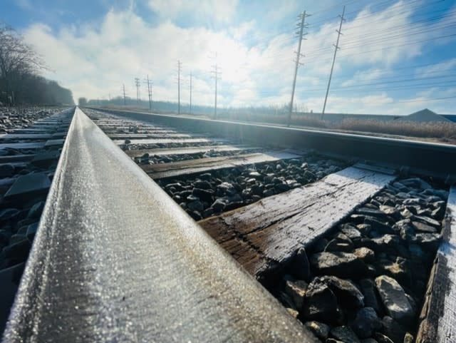 Ron Jantz: Frosty train tracks in Avon lake