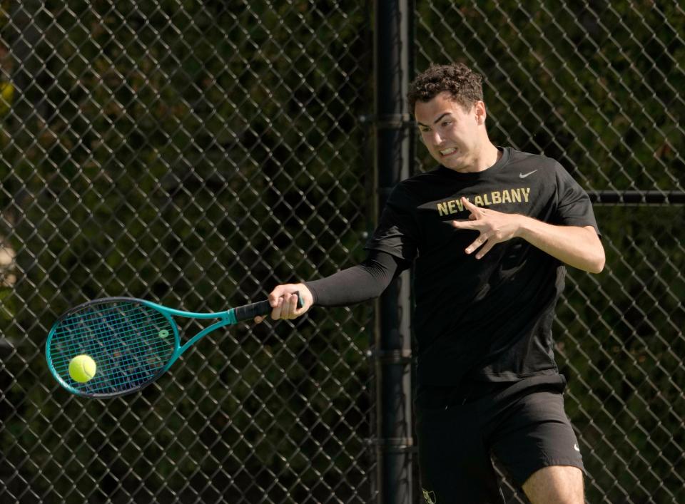 Ben Bilenko, estudiante de último año de New Albany, espera clasificarse para su cuarto torneo individual estatal consecutivo de la División I en dobles.