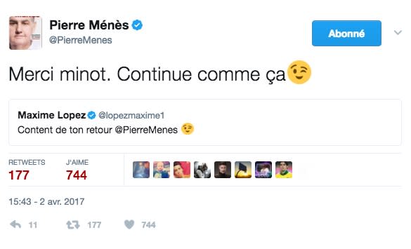 <p>Le compliment à Maxime Lopez</p>