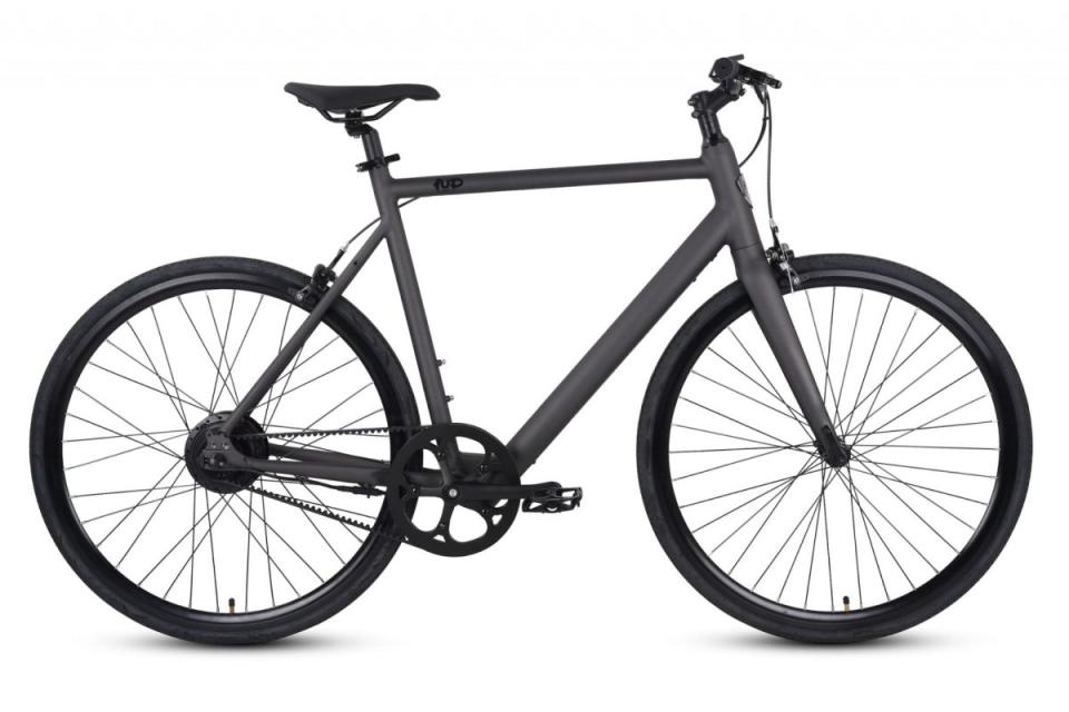 Ride1Up Roadster V2 electric bike in matte black, side view