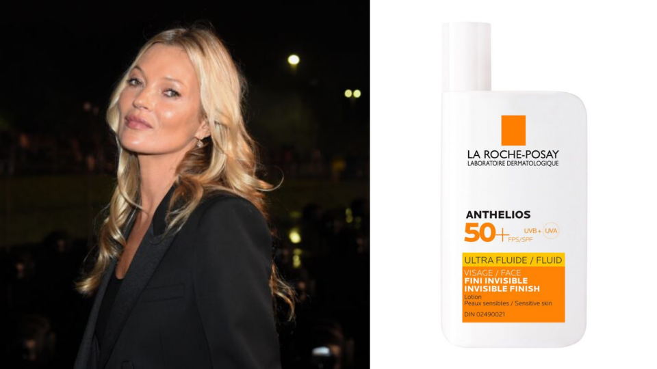 La Roche-Posay Anthelios Fluid SPF5O+. Images via Getty, La Roche-Posay.