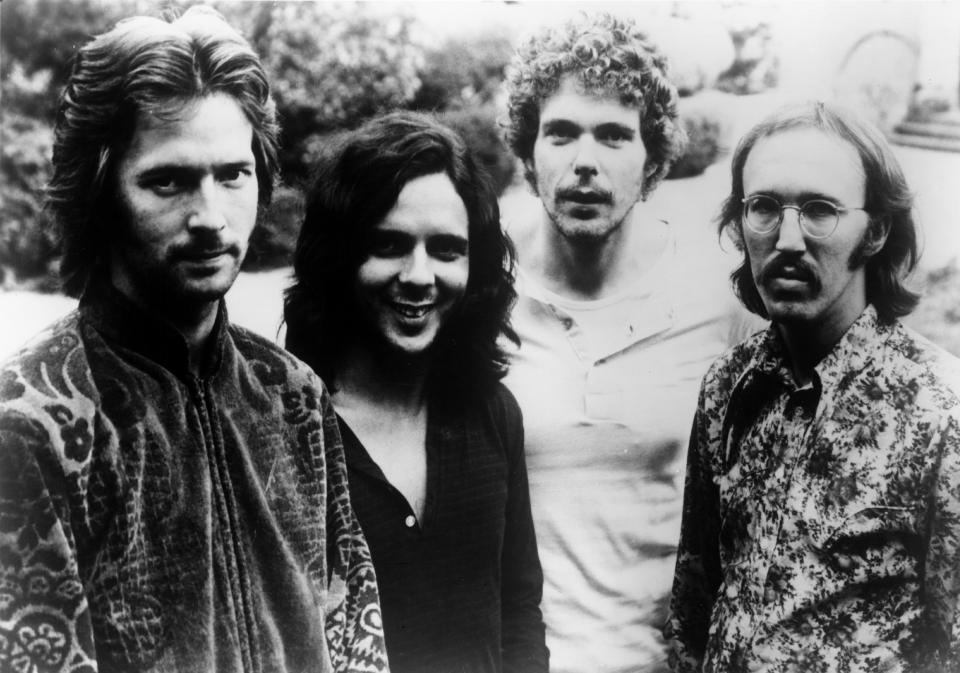 From left: Eric Clapton, Bobby Whitlock, Jim Gordon and Carl Radle