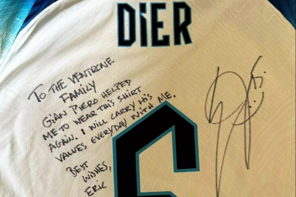 Eric Dier’s heartfelt message to the Ventrone family (Ivan Ventrone/Instagram)