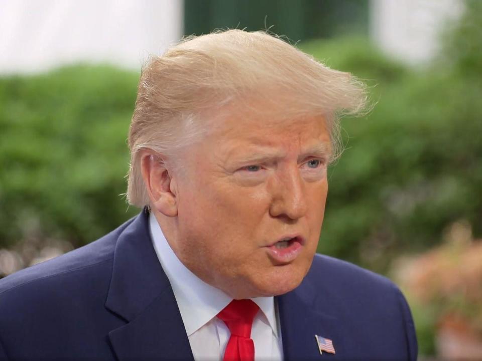 Donald Trump has said he “doesn’t care about the Europeans” when it comes to dealing with Iran as the feud between Washington and Tehran escalates.The US president said he had called off an attack against Iran in response to the shooting down of an American drone because he “didn’t think it was proportionate”.Yet Mr Trump also said the US military had identified Iranian targets for air strikes. “I have so many targets you wouldn’t believe … We have targets all over,” he told interviewer Chuck Todd on NBC’s Meet the Press.“I’m not looking for war and if there is, it’ll be obliteration like you’ve never seen before. But I’m not looking to do that."Mr Trump dismissed European leaders’ efforts to uphold the Iranian nuclear deal forged between world powers in 2015.“I don’t care about the Europeans,” he said. “The Europeans are going out and making a lot of money … In France, they’re selling cars to Iran. They’re doing other things.”He added: “And let me tell you, we’re very good to Europe. We take care of them. NATO, we spend a tremendous amount ... On trade, the European Union’s taken, really, they have really taken advantage of us for a long time.”Mr Trump said he backed away from the planned strikes about 30 minutes before the planes were ready to leave after learning 150 people would be killed. “I didn’t like it. I didn’t think it was, I didn’t think it was proportionate.”Asked by Mr Todd whether he felt pushed into military action by any of his team, such as national security adviser John Bolton, the US president said: “I have two groups of people. I have doves and I have hawks.“Yeah, John Bolton is absolutely a hawk. If it was up to him he’d take on the whole world at one time, okay? But that doesn't matter because I want both sides.”> WATCH: President Trump tells Meet the Press: “Saudi Arabia is a big buyer of American product. That means something to me. It’s a big producer of jobs.… Take their money. Take their money, Chuck. ” MTP IfItsSunday pic.twitter.com/U3OxAwtZOJ> > — Meet the Press (@MeetThePress) > > June 23, 2019Asked what he thinks Iran wants, Mr Trump said, “I think they want to negotiate. And I think they want to make a deal. And my deal is nuclear. Look, they’re not going to have a nuclear weapon ... I don’t think they like the position they’re in. Their economy is absolutely broken.”Questioned about the death of Saudi journalist Jamal Khashoggi, Mr Trump said he did not discuss it during a phone call on Friday with Saudi Crown Prince Mohammed bin Salman.When asked about arms deals with Saudi Arabia, the president said: “I’m not like a fool that says, “We don’t want to do business with them.” And by the way, if they don’t do business with us, you know what they do? They'll do business with the Russians or with the Chinese … Take their money. Take their money, Chuck.”