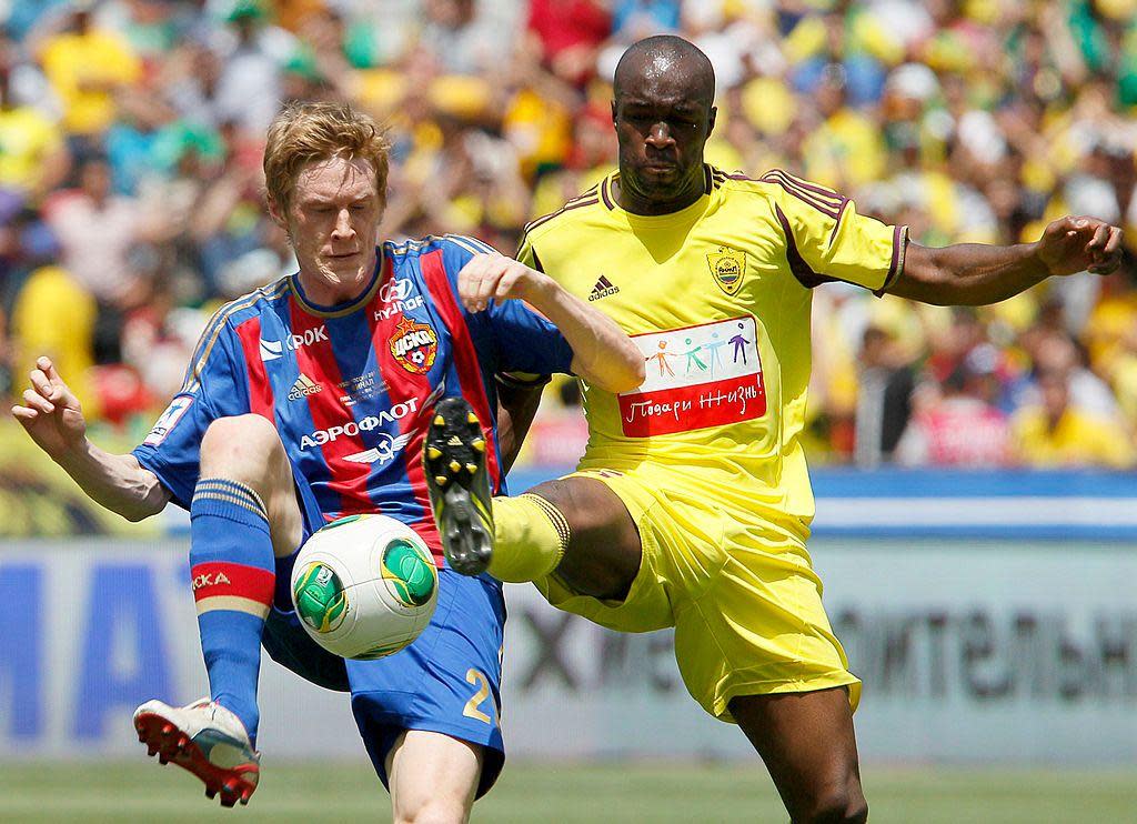 Lassana Diarra in action for Lokomotiv Moscow