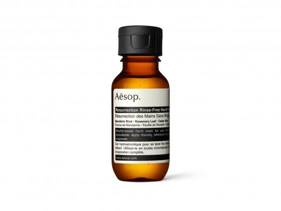 Don't forget to add small bottles of hand sanitiser to encourage guests to use it frequently (Aesop)