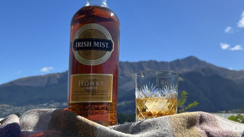 Irish Mist and tasting glass 