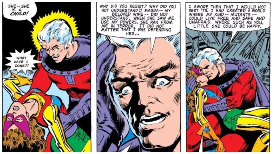 Magneto reveals his history after he almost kills Kitty Pryde in Uncanny X-Men #150.